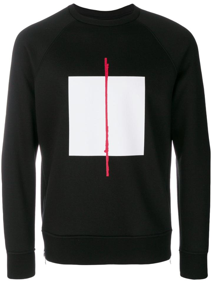 Neil Barrett Lined Square Sweatshirt - Black