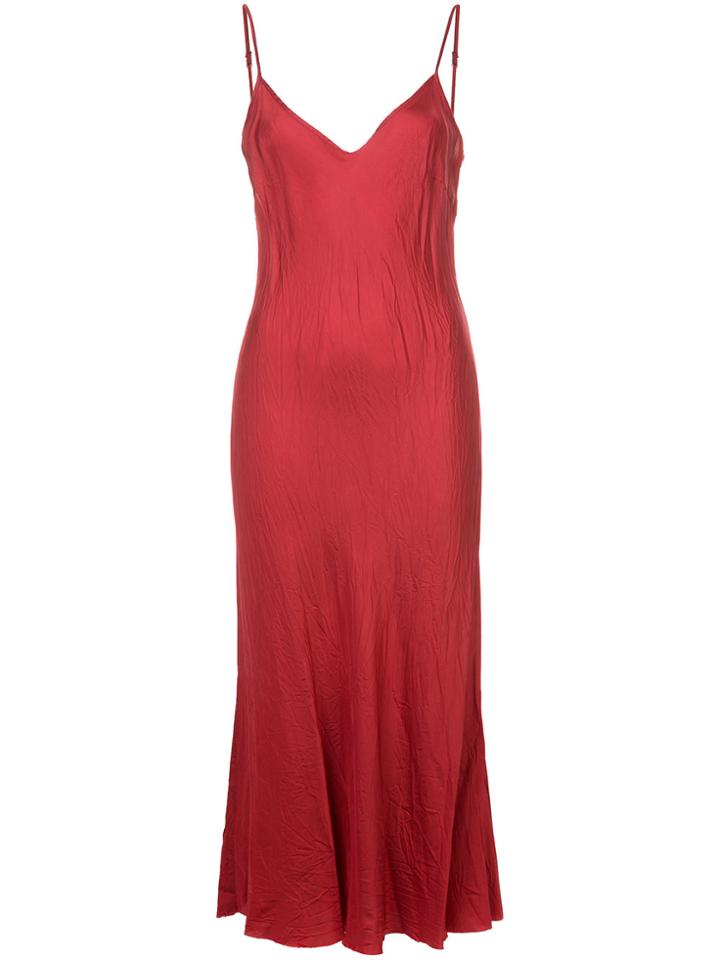 Organic By John Patrick Long Bias Slip Dress - Red