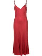 Organic By John Patrick Long Bias Slip Dress - Red