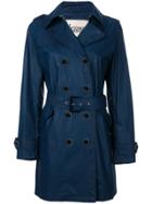 Herno Double-breasted Trench Coat - Blue