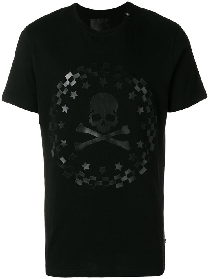 Philipp Plein Skull, Star And Checkered T-shirt - Black