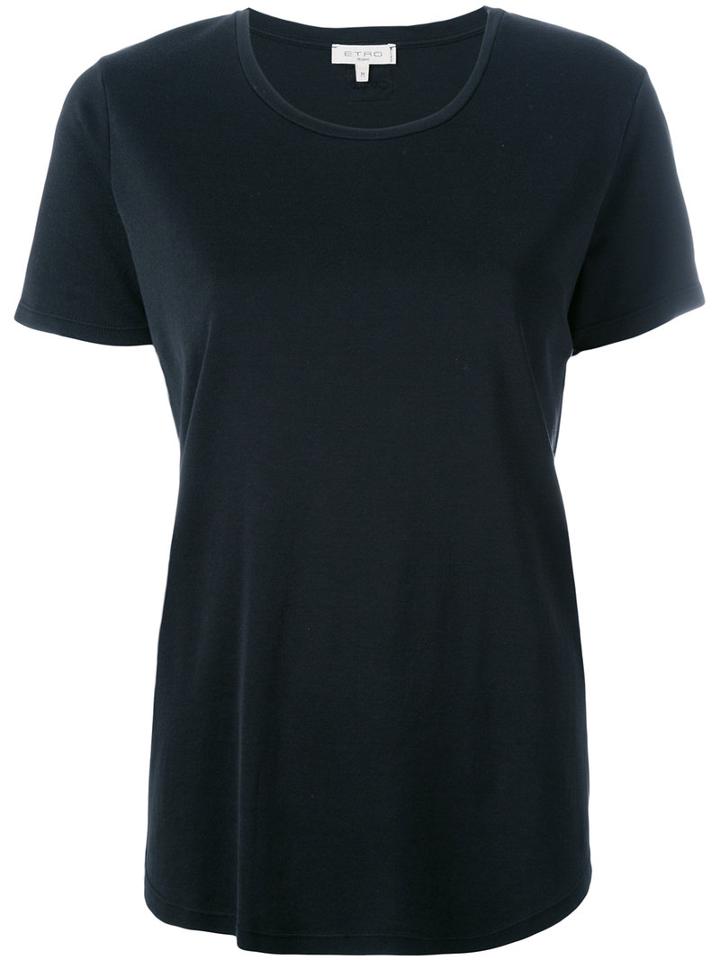 Etro - Crew-neck T-shirt - Women - Cotton - 44, Women's, Black, Cotton