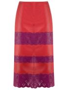 Talie Nk Panelled Midi Skirt, Women's, Size: 36, Leather