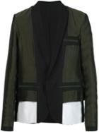 Haider Ackermann Colour Block Blazer, Men's, Size: 52, Black, Cupro/rayon/wool