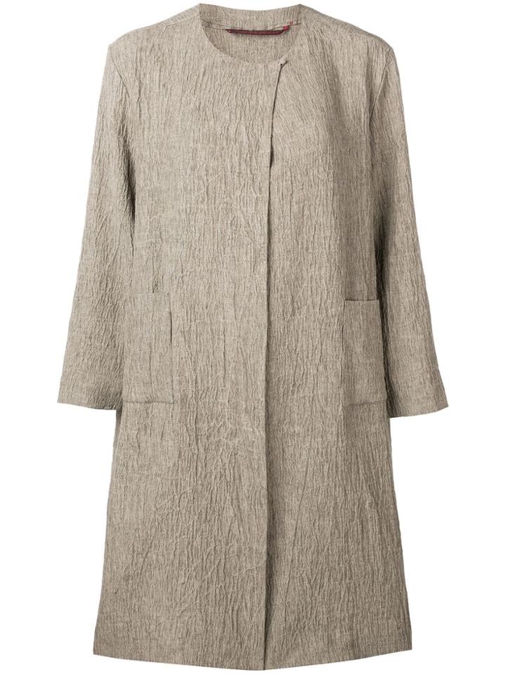 Daniela Gregis Textured Coat - Neutrals