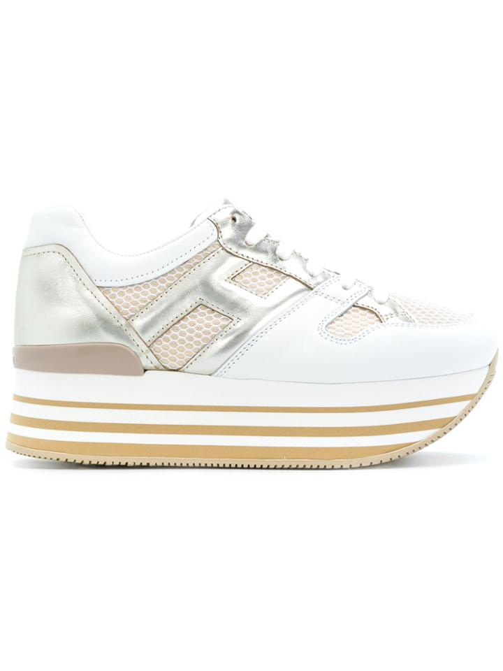 Hogan Platform Logo Sneakers - White