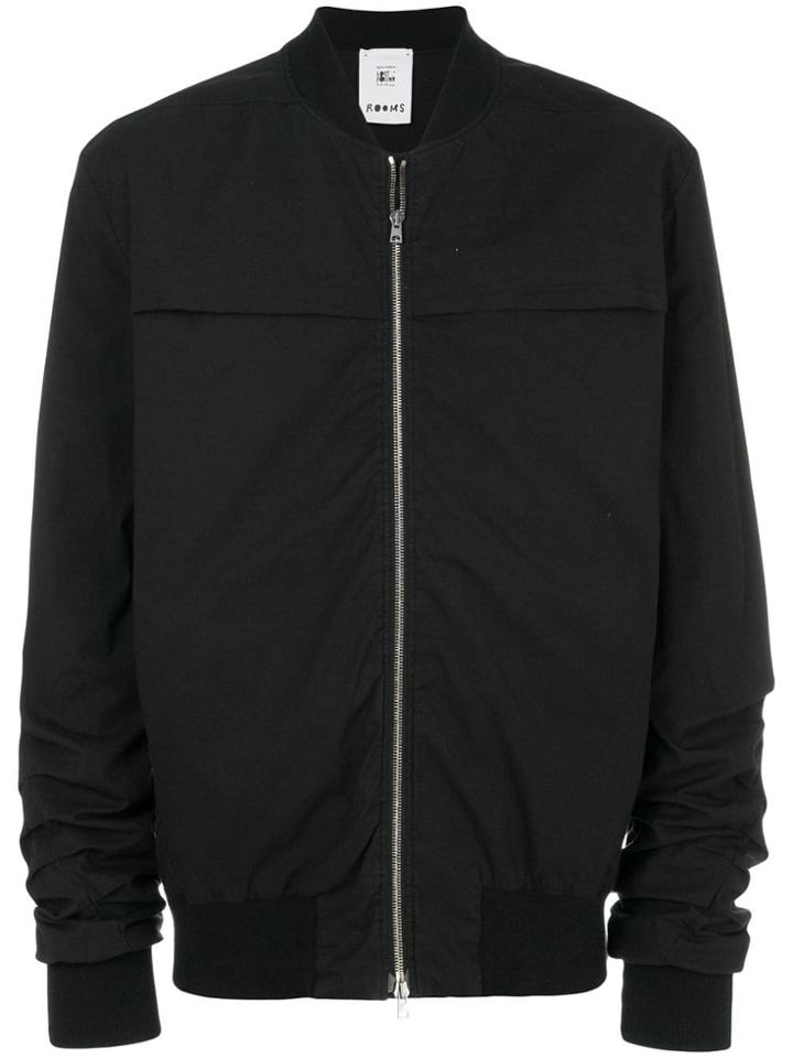 Lost & Found Rooms Long Sleeved Bomber Jacket - Black