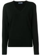 Prada V-neck Slim-fit Jumper - Black