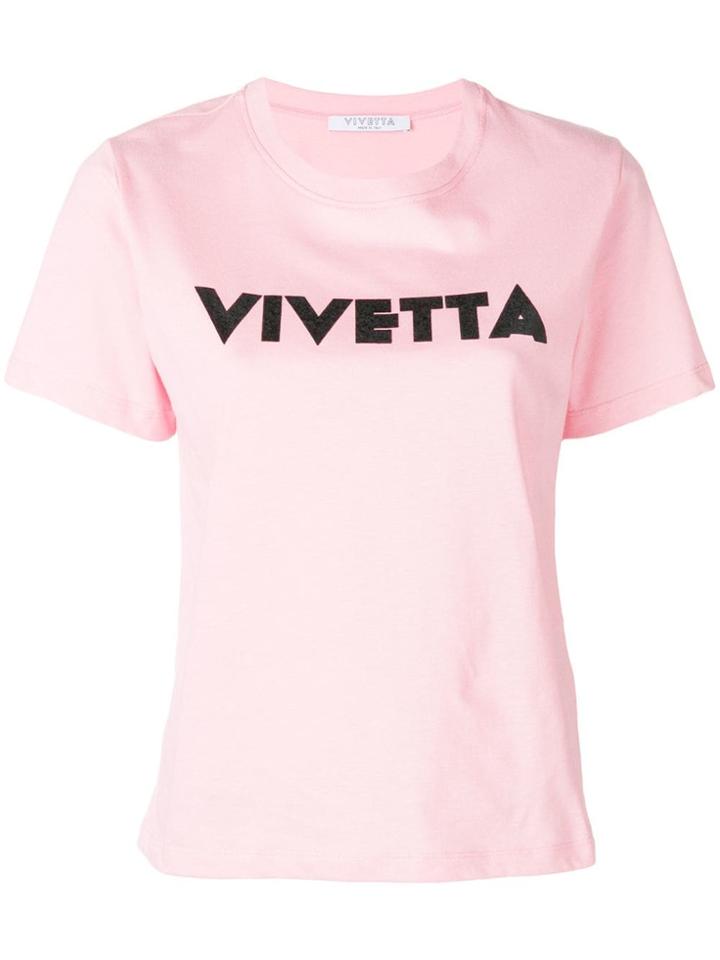 Vivetta Branded T-shirt - Pink & Purple