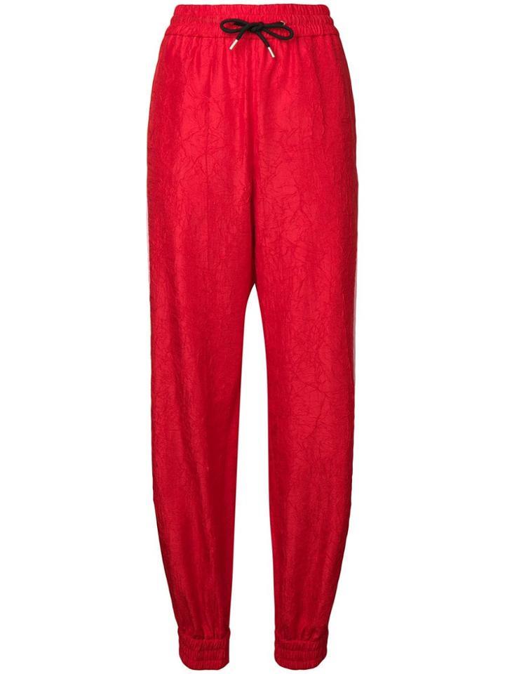 Msgm Arrow Detail Track Pants - Red