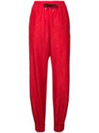 Msgm Arrow Detail Track Pants - Red