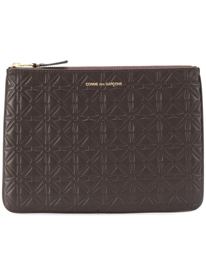 Comme Des Garçons Wallet Textured Leather Wallet - Brown