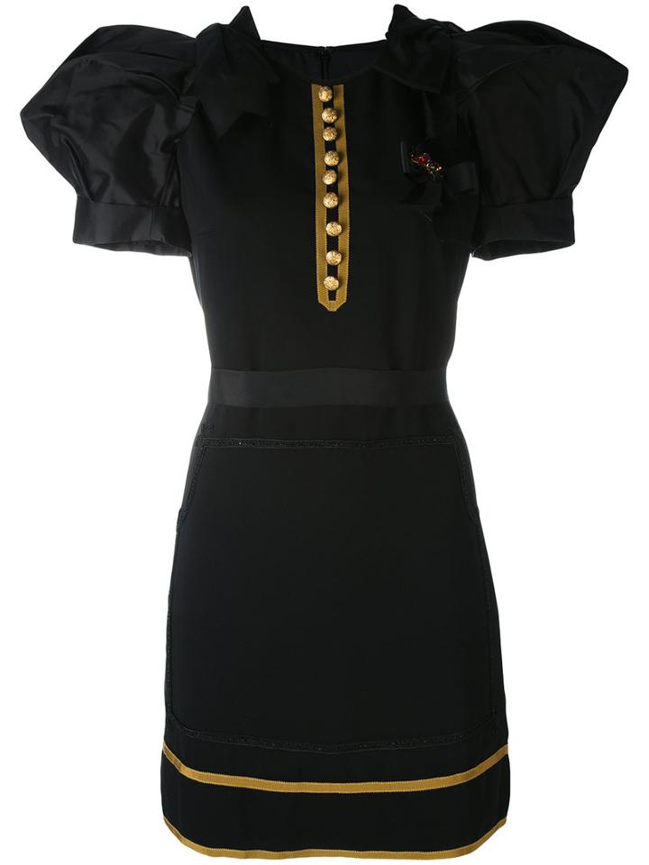 Heraldic Mini Dress - Women - Silk/polyester/viscose - 40, Black, Silk/polyester/viscose, Dsquared2