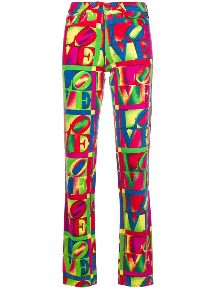 Versace Vintage Love Printed Jeans - Multicolour