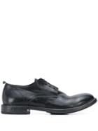 Moma Stitching Detail Lace-up Shoes - Black