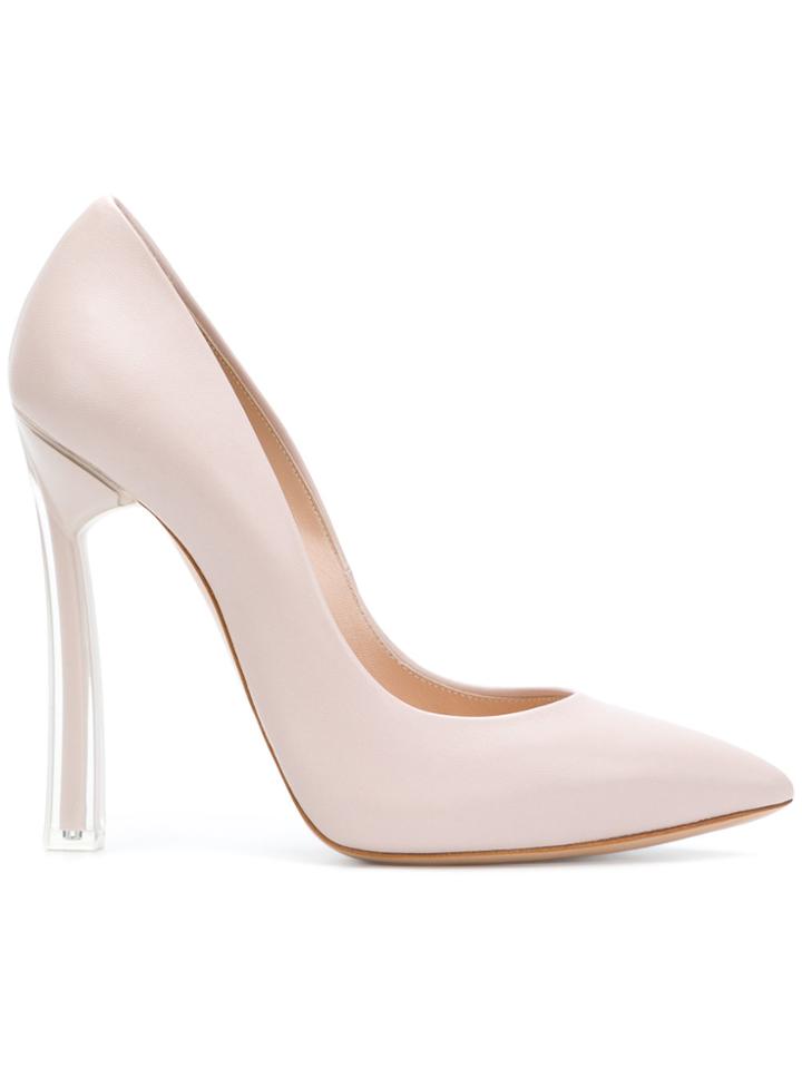 Casadei Pointed Toe Pumps - Nude & Neutrals