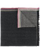 Paul Smith Zigzag Pattern Scarf - Grey