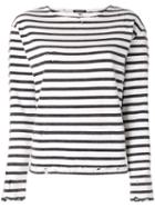 R13 Striped Sweatshirt, Women's, Size: Small, Black, Cotton