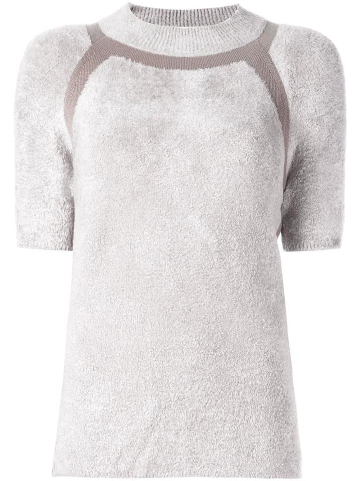 Maison Margiela Textured Knit Top, Women's, Size: Small, Nude/neutrals, Polyamide/spandex/elastane/viscose/wool