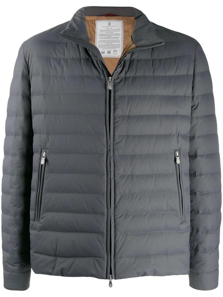 Brunello Cucinelli Padded Zip Jacket - Grey
