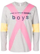 Comme Des Garçons Shirt Boys Contrast Cross Strip Sweatshirt - Grey