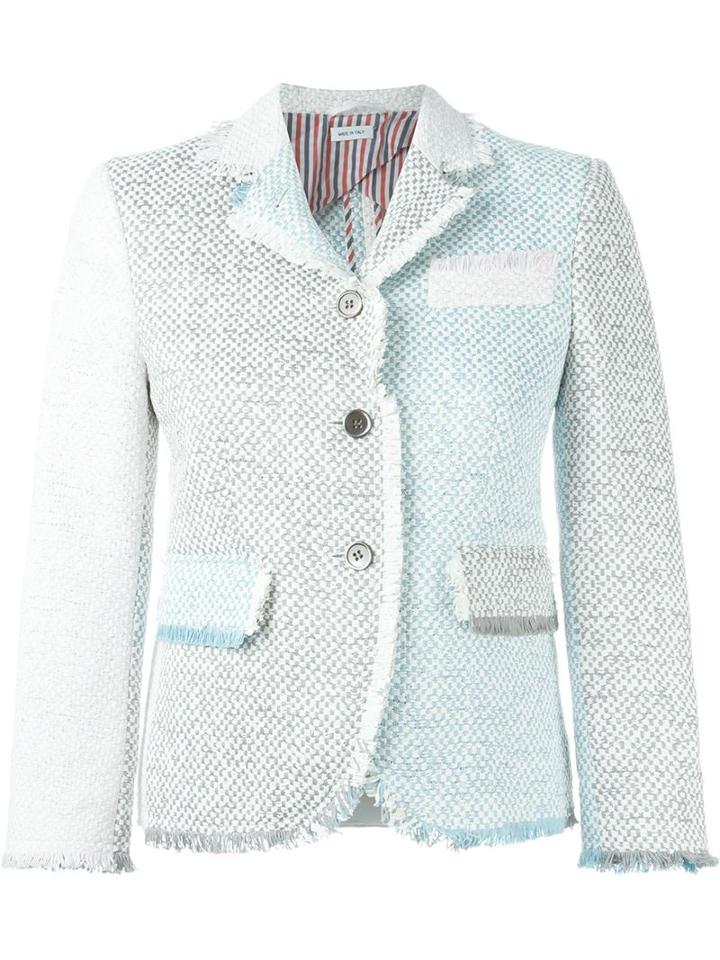 Thom Browne Frayed Oxford Tweed Jacket
