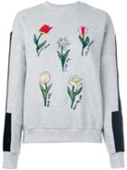 Steve J & Yoni P Embroidered Sweatshirt, Women's, Size: Small, Grey, Cotton