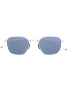 Thom Browne - Tinted Aviator Sunglasses - Unisex - Titanium - One Size, Grey, Titanium