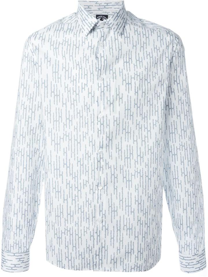 Kenzo Printed Shirt, Men's, Size: 43, White, Cotton