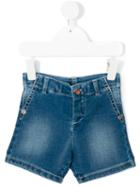Babe And Tess - Denim Shorts - Kids - Cotton/polyester/spandex/elastane - 6 Mth, Blue