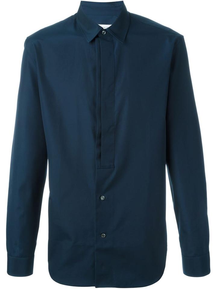 Maison Margiela Classic Casual Shirt, Men's, Size: 50, Blue, Cotton