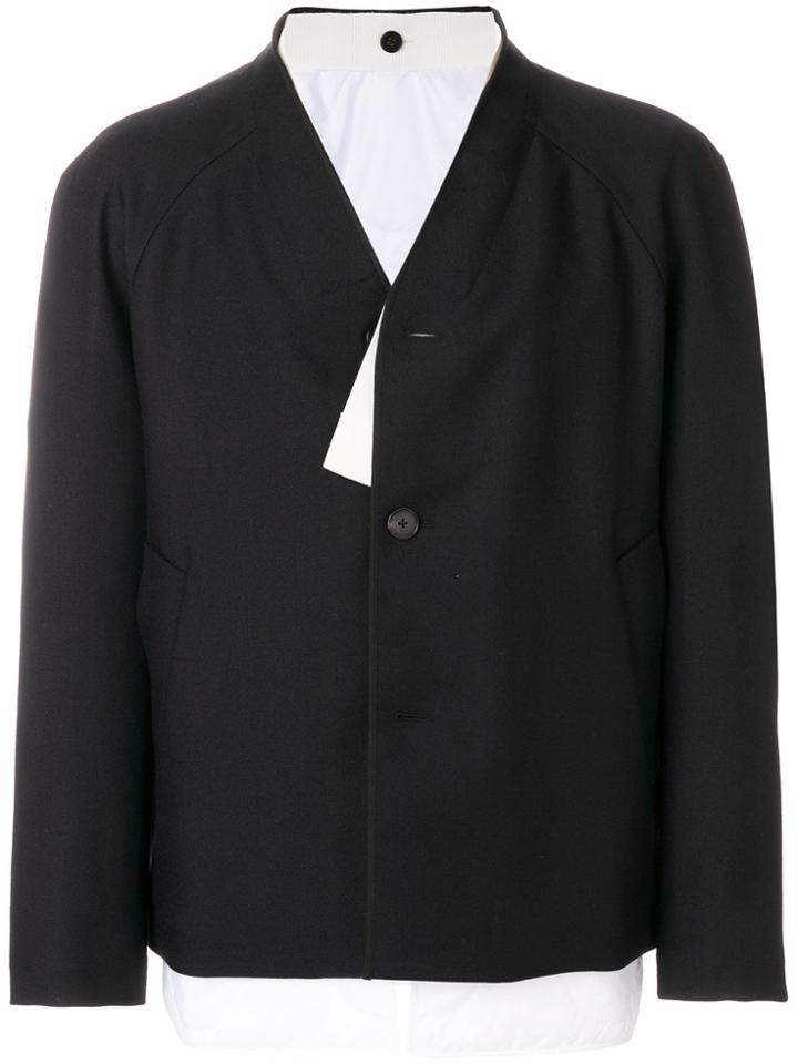 Jil Sander Loose Fit Buttoned Jacket - Blue