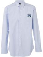 Fendi - Bag Bugs Embroidered Patch Shirt - Men - Cotton/viscose - 40, Blue, Cotton/viscose