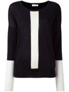 Chinti And Parker Boyfriend Stripe Sweater, Women's, Size: Large, Black, Merino