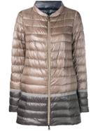 Herno Colour-block Puffer Jacket - Brown