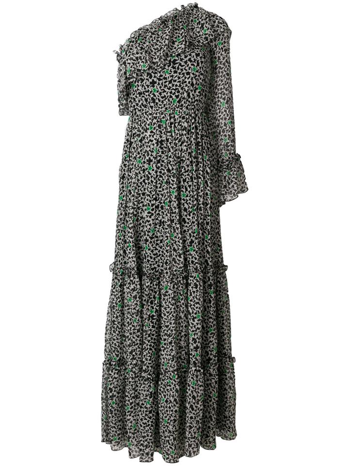 Msgm Ruffled Maxi Dress - Black