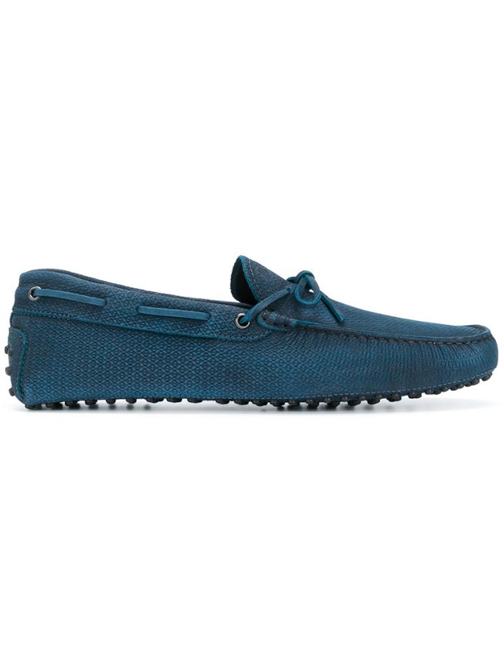 Tod's Micropattern Driving Shoes - Blue