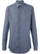 Dolce & Gabbana Micro Print Shirt, Men's, Size: 39, Blue, Cotton
