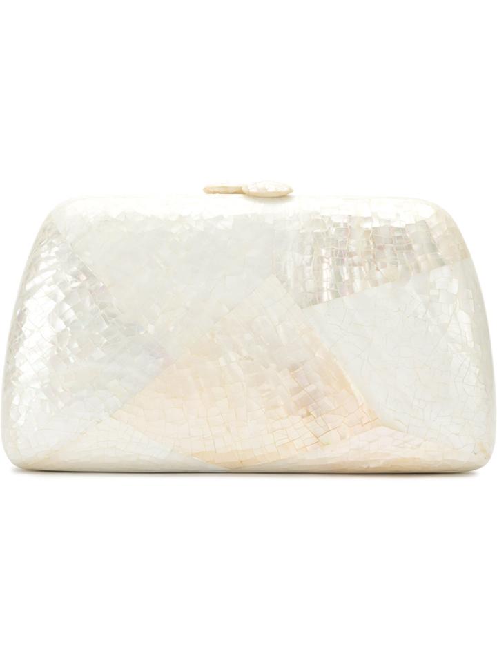 Serpui Mother Of Pearl Clutch - White