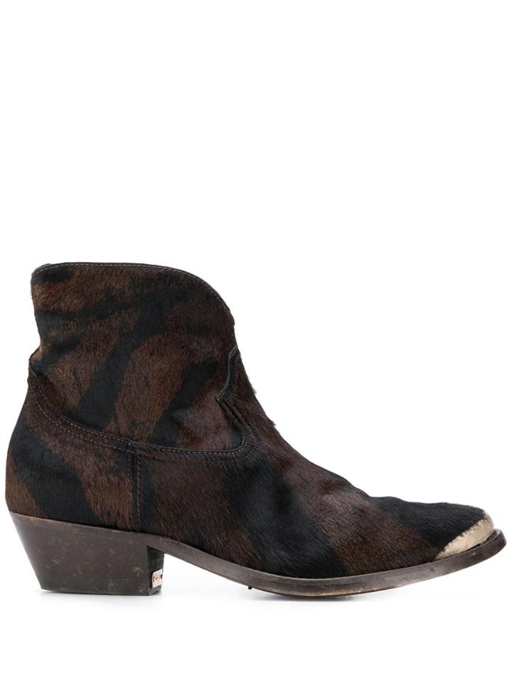 Golden Goose Cap Toe Boots - Brown
