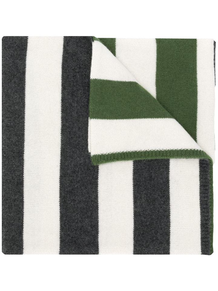 Charlotte Simone Cashmere Striped Scarf - Neutrals