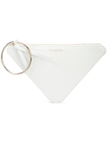 Sara Battaglia Triangle Clutch - White