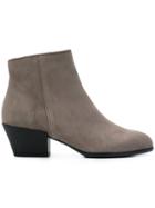 Hogan Leather Ankle Boots - Nude & Neutrals