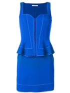 Givenchy Peplum Waist Fitted Dress - Blue