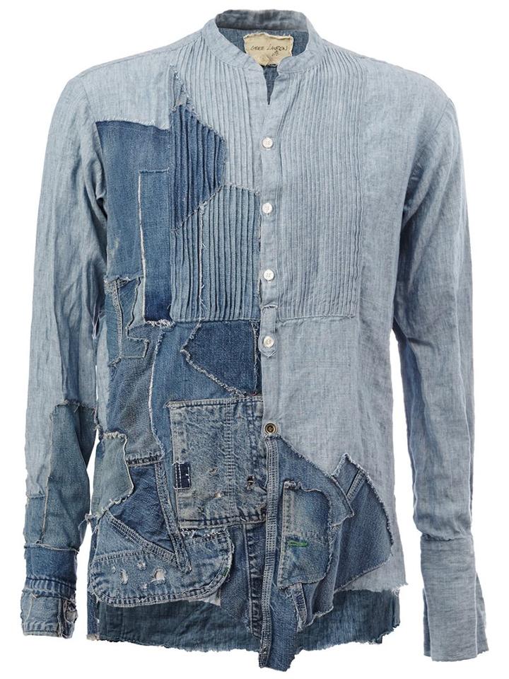 Greg Lauren Patchwork Denim Shirt