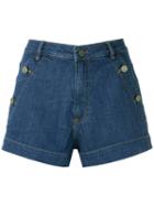 Talie Nk - Denim (blue) Shorts - Women - Cotton/spandex/elastane - 42, Cotton/spandex/elastane