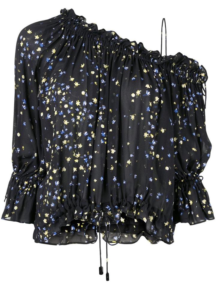 Aje Floral Blouse - Black