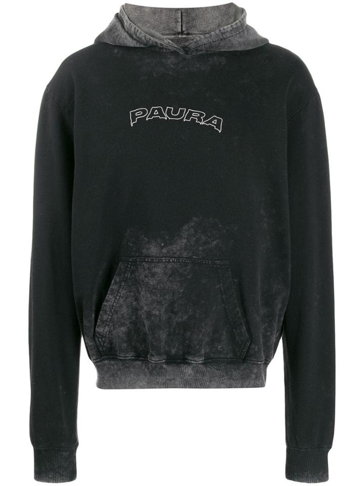 Paura Logo Vampire Hoodie - Black