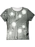 Tu Es Mon Trésor Tulle Flower Mesh T-shirt - Black