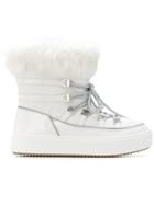Chiara Ferragni Fur Lined Snow Boots - White